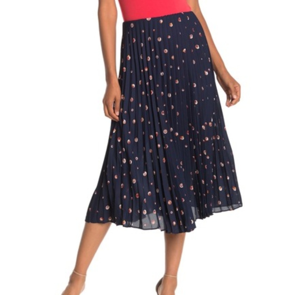 Max Studio Pleated Woven Skirt